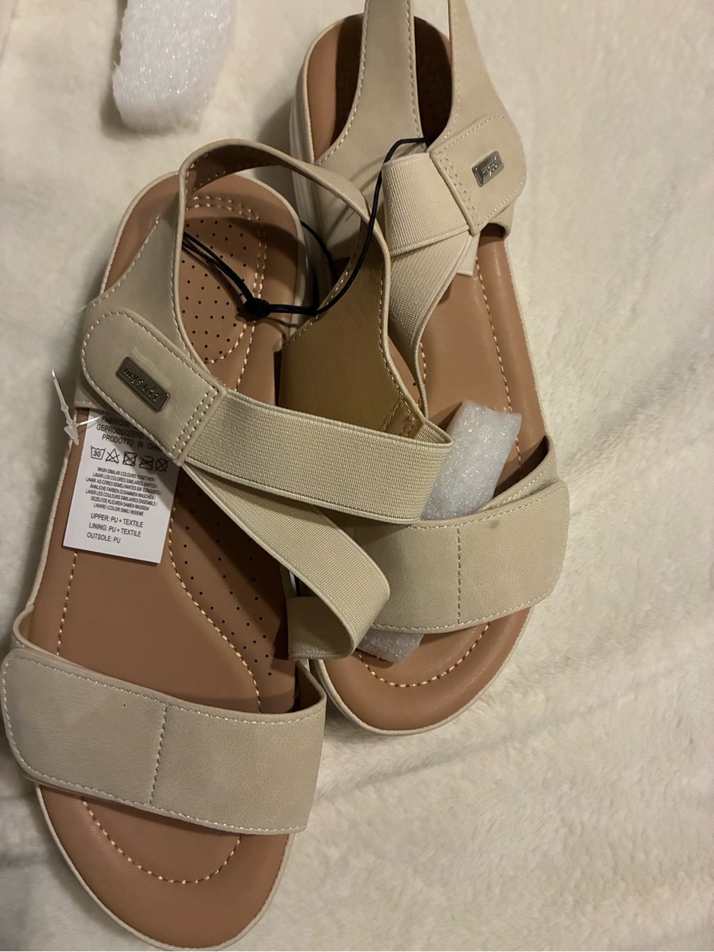 mysoft Women's Comfortable Walking Sandals Platform Wedge Ankle Strap size 9M